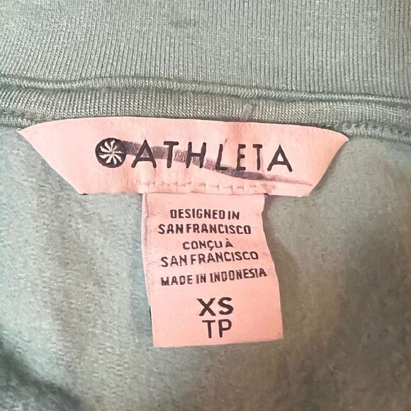 Athleta Dusty Jade Purana V-Neck Wrap Sweatshirt Modal Extra Small NWOT - Picture 6 of 8